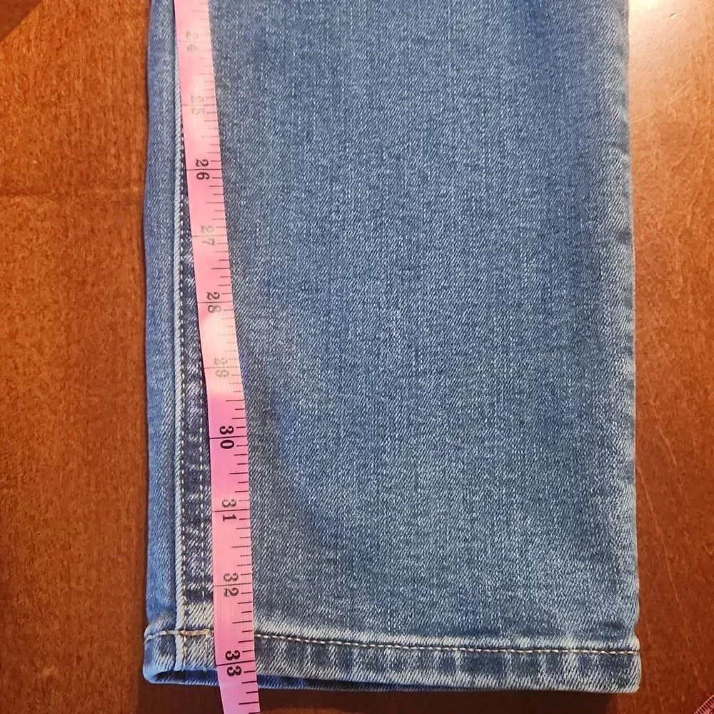 Banana Republic Traveler Mid Rise Slim Leg Jeans, 33 X 33, Blue Denim